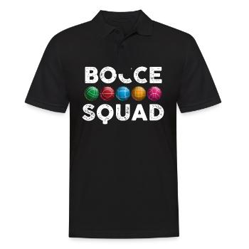 Bocce Squad | Bocce Ball - Männer Poloshirt - Schwarz - Vorne - Kai (181cm)