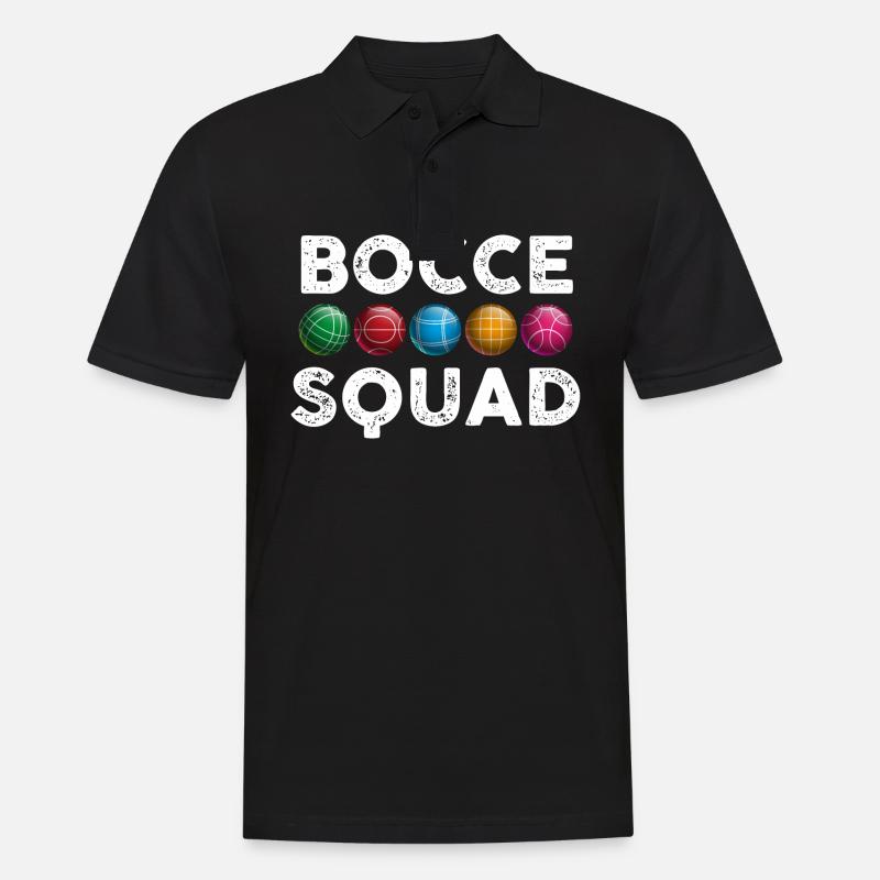 Bocce Squad | Bocce Ball - Männer Poloshirt - Schwarz