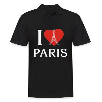 Franzose Paris Frankreich Französisch - Männer Poloshirt - Schwarz - Vorne - Kai (181cm)