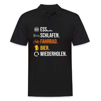 Radfahrer Fahrradfahrer Bier Rad Fahrrad - Männer Poloshirt - Schwarz - Vorne - Kai (181cm)