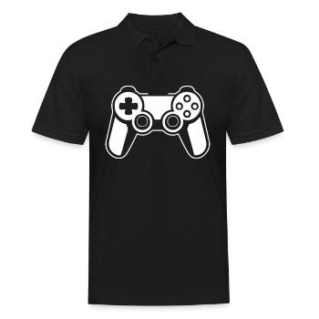 Manette de jeu de jeux vidéo - Polo Homme - noir - Devant - Kai (181cm)