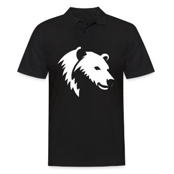 Silhouette d’ours d’une tête d’ours polaire - Polo Homme - noir - Devant - Kai (181cm)
