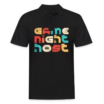 Gamenight Host - Men's Polo Shirt - black - Front - Kai (181cm)