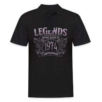 Des légendes sont nées en 1974 - Polo Homme - noir - Devant - Kai (181cm)