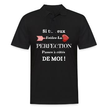 Si tu veux frôler la perfection - Polo Homme - noir - Devant - Kai (181cm)