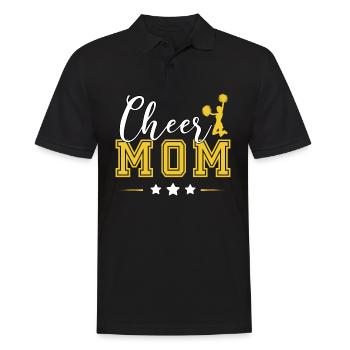 Vintage Retro Cheer Mom Proud Cheerleader Mama - Men's Polo Shirt - black - Front - Kai (181cm)