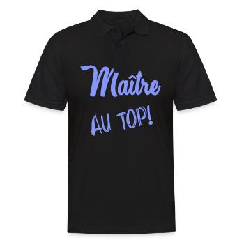 MASTER - Men's Polo Shirt - black - Front - Kai (181cm)