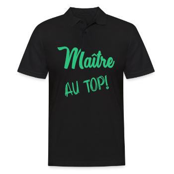 MEISTER - Männer Poloshirt - Schwarz - Vorne - Kai (181cm)