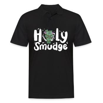 Holy Smudge Sage Cleansing Smudging Energy Healing - Männer Poloshirt - Schwarz - Vorne - Kai (181cm)
