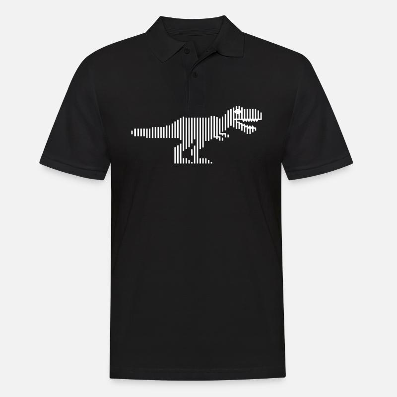 Dinosaurier Dinosaurier Dinosaurier T-Rex - Männer Poloshirt - Schwarz