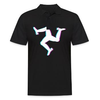 3 Beine und 3 Füße - Männer Poloshirt - Schwarz - Vorne - Kai (181cm)