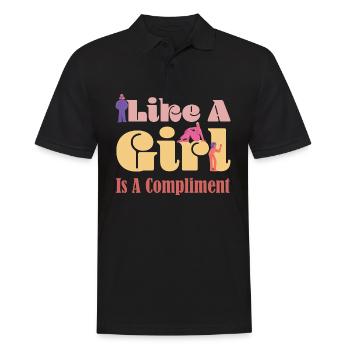 Frauen Gleichberchtigung Design und Feminist - Männer Poloshirt - Schwarz - Vorne - Kai (181cm)
