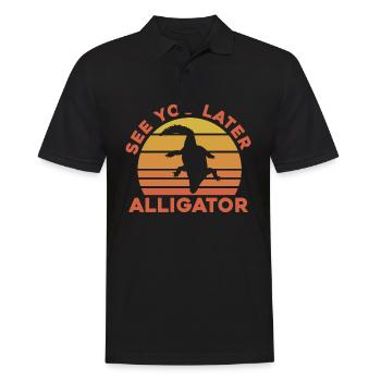 A plus tard Alligator - Polo Homme - noir - Devant - Kai (181cm)