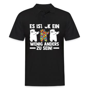 Autismus Autist Autisten - Männer Poloshirt - Schwarz - Vorne - Kai (181cm)