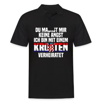 Du machst mir Keine Angst ich bin mit einem Kroate - Männer Poloshirt - Schwarz - Vorne - Kai (181cm)
