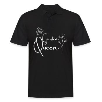 Blütenkönigin: Entdecke die 'Garten Queen' in Dir! - Männer Poloshirt - Schwarz - Vorne - Kai (181cm)