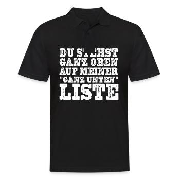 Travail Collègue Bureau Humour Travail Drôles Dictons - Polo Homme - noir - Devant - Kai (181cm)