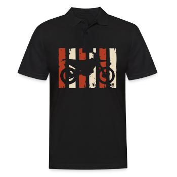 Moto Cross - Männer Poloshirt - Schwarz - Vorne - Kai (181cm)