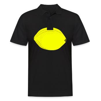 Bang Yellow Lemon, Fruit, Gift Idea - Men's Polo Shirt - black - Front - Kai (181cm)