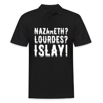 Whisky T Shirt Islay Lourdes Nazareth - Männer Poloshirt - Schwarz - Vorne - Kai (181cm)