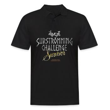 Surströmming Challenge Survivor - Männer Poloshirt - Schwarz - Vorne - Kai (181cm)