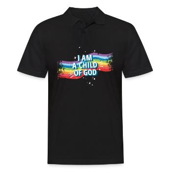 Child of God Regenbogen - Männer Poloshirt - Schwarz - Vorne - Kai (181cm)