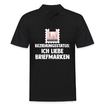 Philatelie Briefmarkensammlung Briefmarkensammler - Männer Poloshirt - Schwarz - Vorne - Kai (181cm)