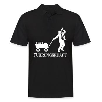 Führungskraft Saufen Bollerwagen Vatertag Walking - Männer Poloshirt - Schwarz - Vorne - Kai (181cm)