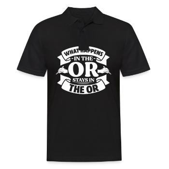 What happens in the OR stays in the OR - Men's Polo Shirt - black - Front - Kai (181cm)
