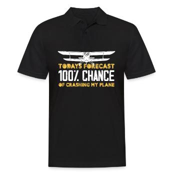 prévisions d’aujourd’hui 100 chances de crash Design - Polo Homme - noir - Devant - Kai (181cm)