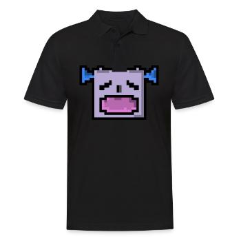 Pixel LOL - Männer Poloshirt - Schwarz - Vorne - Kai (181cm)