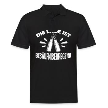 Die Lage Ist Besäufniserregend - Männer Poloshirt - Schwarz - Vorne - Kai (181cm)