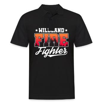 Wildland firefighter - Männer Poloshirt - Schwarz - Vorne - Kai (181cm)