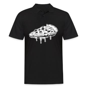 Pizza Fast Food Pizzeria - Men's Polo Shirt - black - Front - Kai (181cm)