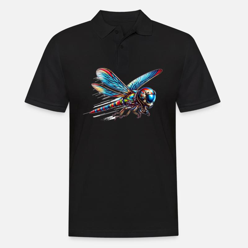 Fighter Libelle - Männer Poloshirt - Schwarz
