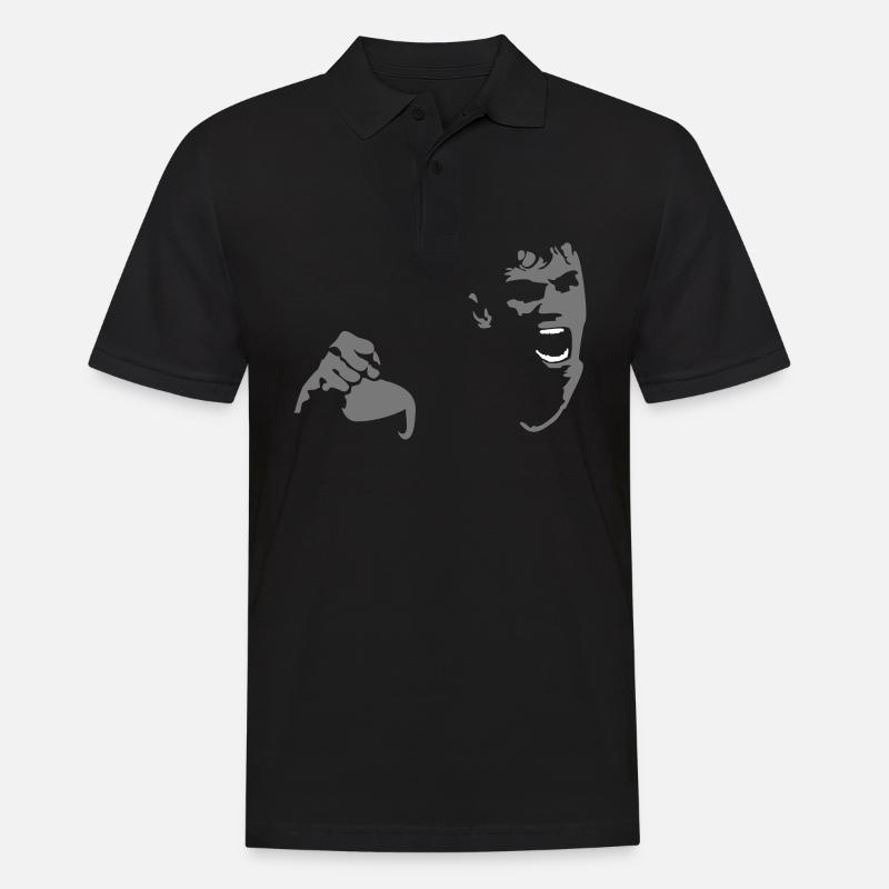 Wütender Brüller / Shouting Man (2c) - Männer Poloshirt - Schwarz