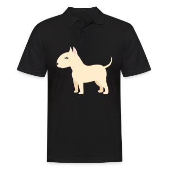 bull terrier - Men's Polo Shirt - black - Front - Kai (181cm)