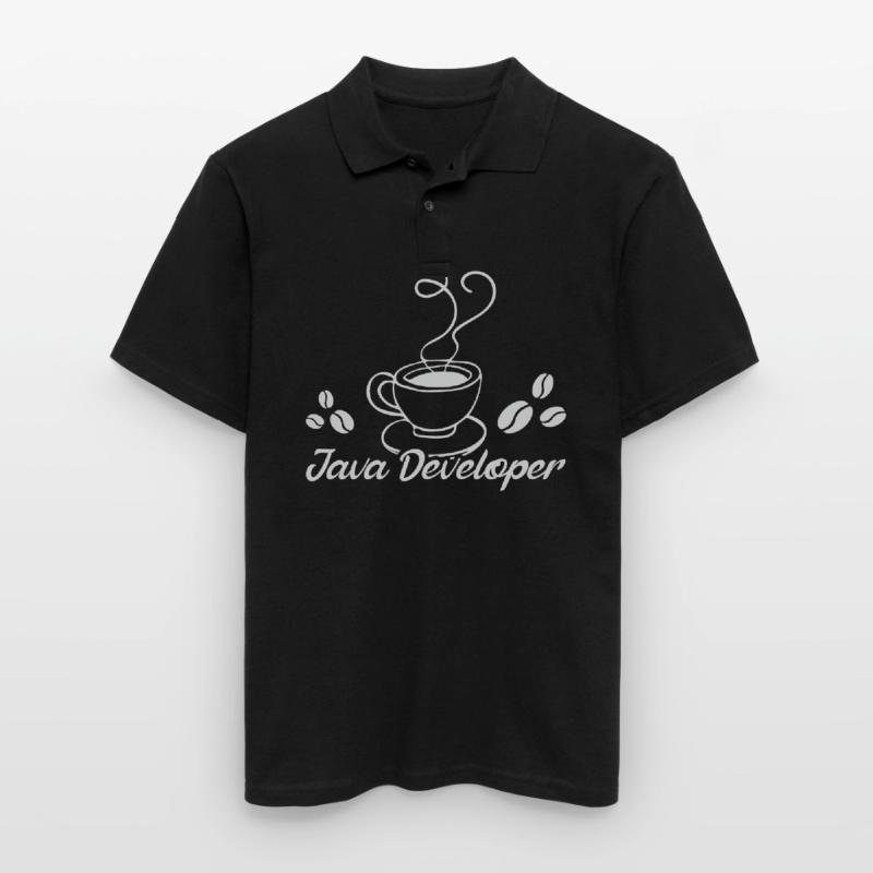 Java Developer with Coffee Männer Poloshirt