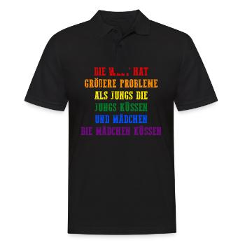 Schullehrer Lehrer - Männer Poloshirt - Schwarz - Vorne - Kai (181cm)