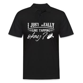 I just really like tapping okay Design for a tap - Männer Poloshirt - Schwarz - Vorne - Kai (181cm)
