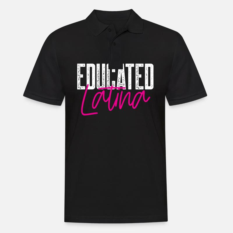 Educated Latina - Männer Poloshirt - Schwarz