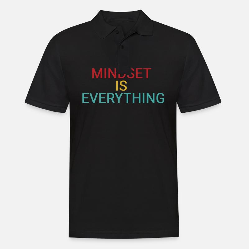 Mindset ist alles - Männer Poloshirt - Schwarz