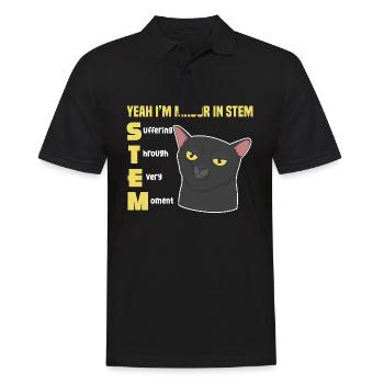 yes I'm Major In STEM Suffering Through Every - Men's Polo Shirt - black - Front - Kai (181cm)
