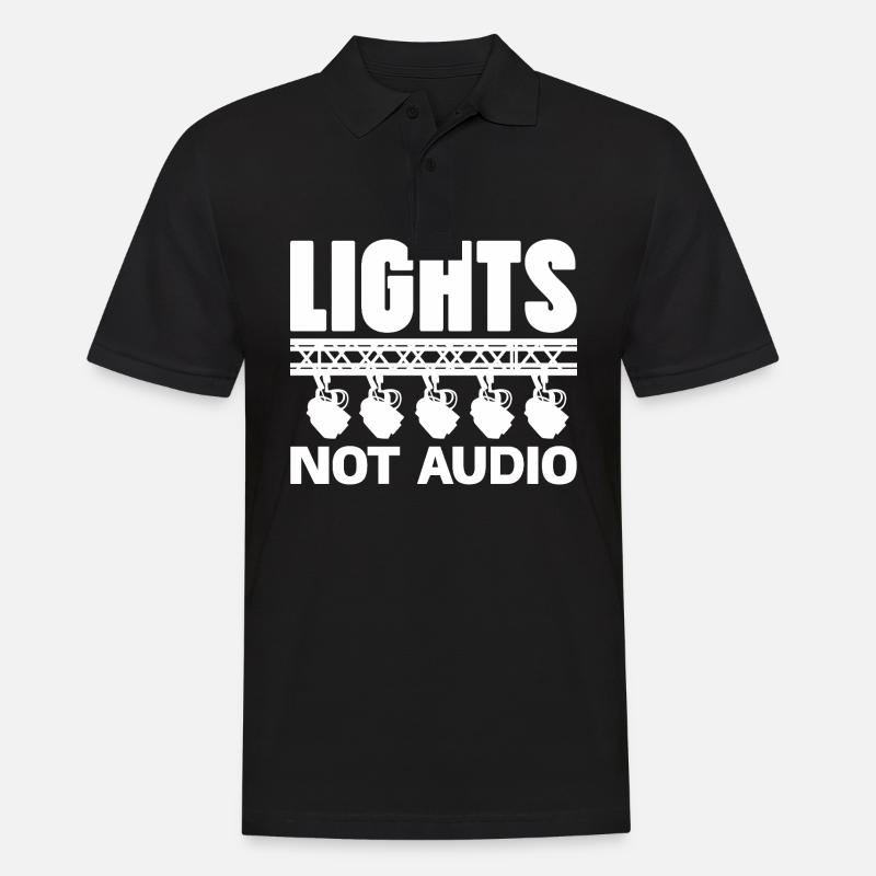 Lights Not Audio Stage Crew Design - Männer Poloshirt - Schwarz