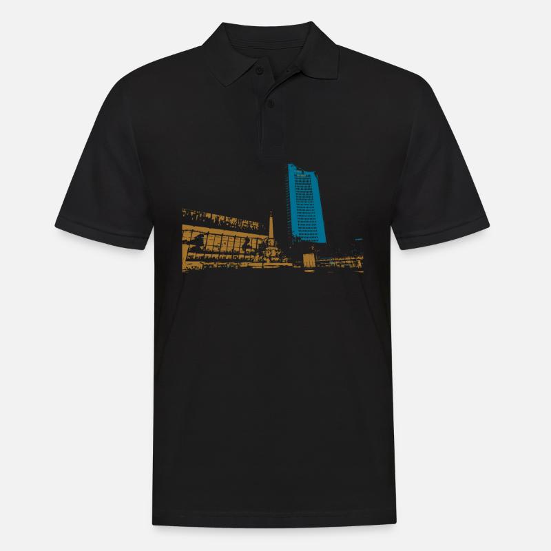 Leipzig Gewandhaus Uni Riese Geschenkidee - Männer Poloshirt - Schwarz