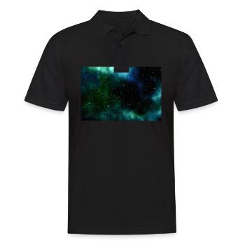Galaxy - Männer Poloshirt - Schwarz - Vorne - Kai (181cm)