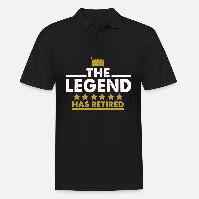 The Legend has Retired Rente Renter Geschenk - Männer Poloshirt - Schwarz