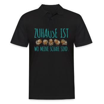 Zuhause schafe Geschenk Bauer Landwirt Schäfer - Männer Poloshirt - Schwarz - Vorne - Kai (181cm)