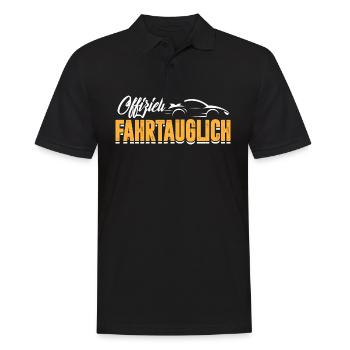 Offiziell Fahrtauglich 18. Geburtstag Führerschein - Männer Poloshirt - Schwarz - Vorne - Kai (181cm)