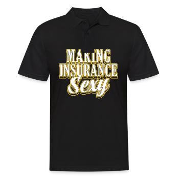 Making Insurance Sexy - Männer Poloshirt - Schwarz - Vorne - Kai (181cm)